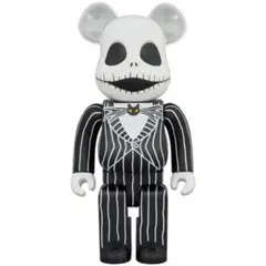 MEDICOM TOY - MEDICOM TOY メディコムトイ BE@RBRICK ベアブリック 100%/400% JACK SKELLINGTON ジャックスケリントン フィギュア ブラック/ホワイト BE@RBRICK SERIES 49