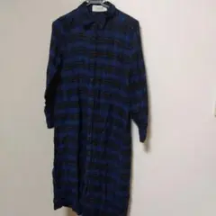 チェックロングシャツ