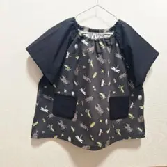スモック　昆虫×濃紺　120cm