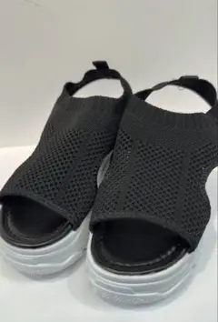 【カフネ】メッシュサンダル　黒
