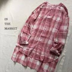IN THE MARKET ⿻*⌖. コットン シャツワンピース チェック