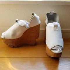 Vivienne Westwood ロッキンホース コルクソール 靴 白