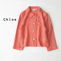 クロエ chloe【L-XL】上質 コットン テーラード ジャケット 羽織