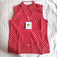 Fiorucci 赤 水玉 半袖シャツ 160
