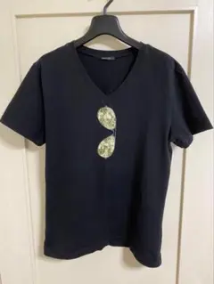 美品LENOTCH レノッチ ストレッチTシャツ Vネック サングラスプリント