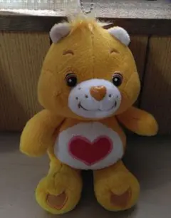 ケアベア　黄色ぬいぐるみ　キーホルダー