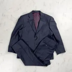 美品 高島屋 千鳥格子セットアップスーツ ダークグレー XS相当*BD132