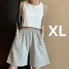 306 大人カジュアル ハーフパンツ 韓国風 デザイン性◎ グレー