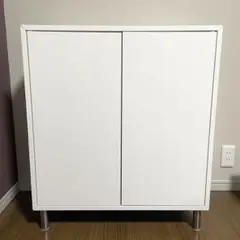 【完成品】IKEA EKET エーケト キャビネット 脚付き シルバーカラー