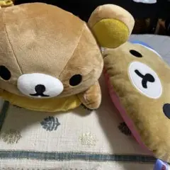 セット！　リラックマ ぬいぐるみ　ティッシュケース　クッション