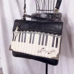 axes femme ピアノ鍵盤デザイン ショルダーバッグ 554