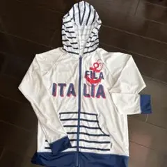 FILA ラッシュガード 150サイズ ホワイト/ネイビー