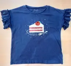 GLOBAL WORK ケーキプリント　スパンコール　 Tシャツ 130㎝