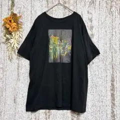 オファロ　プリントTシャツ　（M）黒　ブラックコットン100 a2082N
