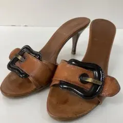FENDI フェンディ レザー サンダル ITALY製 34 1/2 22.5㎝