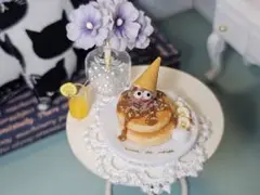ミニチュア【とろけるアイスのチョコバナナパンケーキ】➄