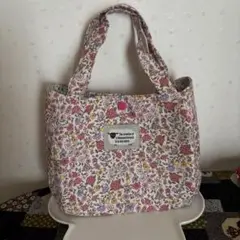 SALE花柄布製エコバッグ 中型