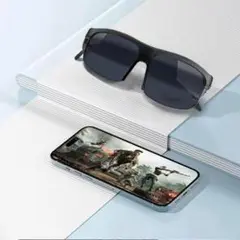 スマートグラス Bluetooth 5.3　音楽　運動　サングラス　ブラック
