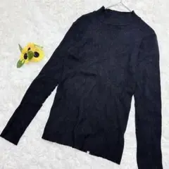 GRL グレイル【L】ハイネックセーター　リブニット　シンプル　定番　ブラック