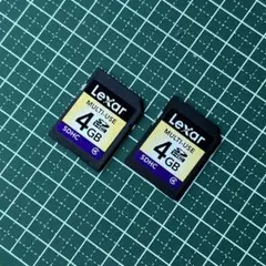SDカード 2枚セット 4GB Lexar