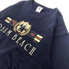 USA製 90's DELTA PALM BEACH スウェット ネイビー L