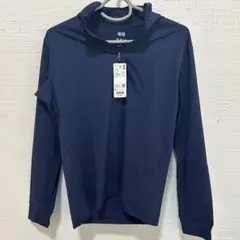 ユニクロ　ドライEX UVカットハーフジップTシャツ　長袖　メンズS ブルー