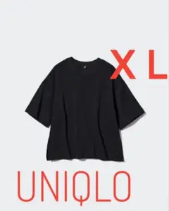 【新品】ユニクロUNIQLO　オーバーサイズT　XL黒