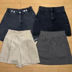 ミニスカート ショートパンツ Sサイズ まとめ売り 4点 レディース