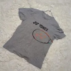 YONEX ヨネックス　ラケットプリント　Tシャツ　グレー　M