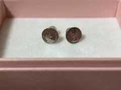 【値下げ】k10 ホワイトゴールド コインピアス