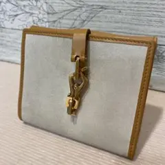 GUCCI グッチ ジャッキー 二つ折り財布 スエード レザー