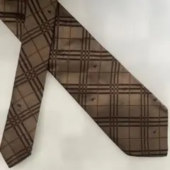 BURBERRY ネクタイ　ブラウンチェック柄