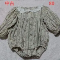 中古 レース付き ロンパース 80 しまむら juo