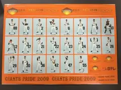 GIANTS PRIDE 2009 選手ステッカー、シール
