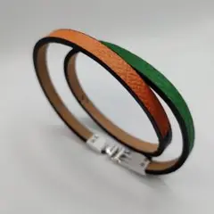 ポールスミス レザー ブレスレット 二連 マルチカラー レディース
