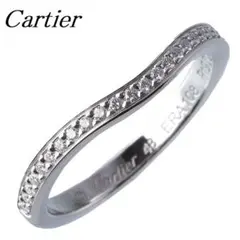 【新品仕上げ済】カルティエ ダイヤリング バレリーナ ハーフ #48【7796】