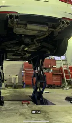 BMW f30ステンレス製 4本出しマフラー
