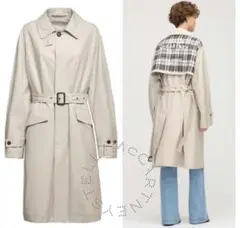 Stella McCartney バックロゴ トレンチコート オーバーサイズ