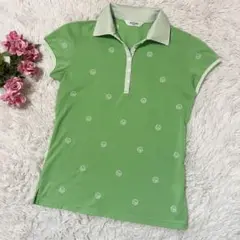 【SALE】アンタイトルスポーツ　半袖ポロシャツ　ゴルフウェア　グリーン　M
