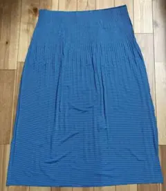 プリーツ生地　80×90cm ポリエステル100% ハンドメイド　ブルー