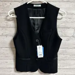 新品タグ付　【ユニレディ　UNLADY】事務　制服　ベスト　7号　U5442 黒