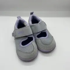 アシックス asics ベビーシューズ グレー/パープル　suku2 スクスク
