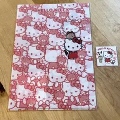 新品　資生堂　ハローキティ　クリアファイル　ステッカー　非売品