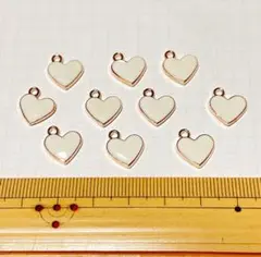 ハート　エナメルチャーム　10個