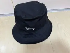 Disney バケットハット ブラック ミッキー柄　　リバーシブル