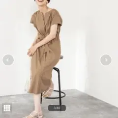 ノーリーズ★ウォッシャブルフロントタックワンピース