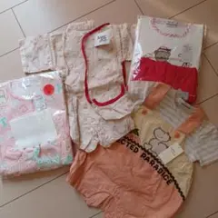 値下げベビー服4点セットパジャマ2点オーバーオール甚平70cm80cm90cm