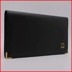 正規品 ダンヒル Dunhill 財布 ロゴ金具 内張り総ロゴ シボ革