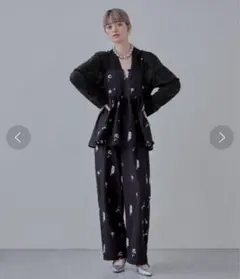 etoll 花柄 セットアップ ビスチェ パンツ