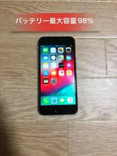 Iphone6 Space Gray 64GB AU バッテリー最大容量98%